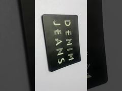 Leather Jeans Leather Label Black for Garment Label in Black Leather