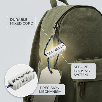 Embossed Plastic Tag Fastener Featuring Adjustable Rope Length Ideal for Secure Tagging Solutions in Various Industries