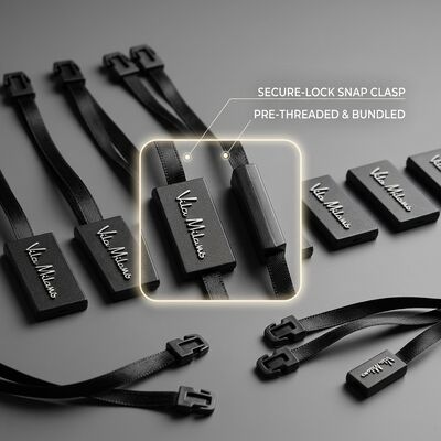 100 Pieces Black Hang Tag String Plain Rectangle Durable Strong Suitable for Garment Accessories Packaging and Labeling