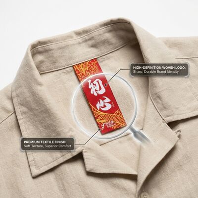 OEM Patch Needle Woven Clothing Labels Sew In Garment Tags Accessories For Polo Shirts
