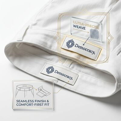 Craft Embroidered Woven Garment Labels Custom For T Shirt