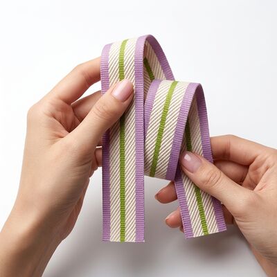 Custom Woven Clothing Labels Needle Loom Technology Iron On Backing Personalized Designs