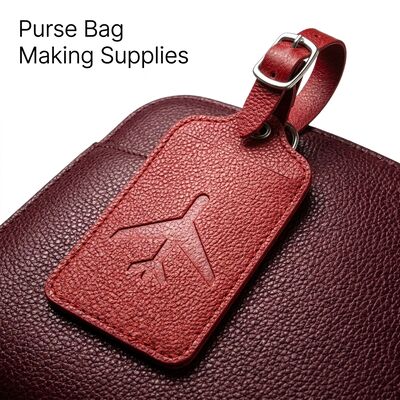 Red Purse Bag Making Accessories Leather Hang Tag Personalised