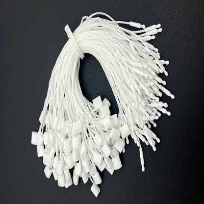 Garment White Polyester Security Loop Plastic Tag Fastener Universal