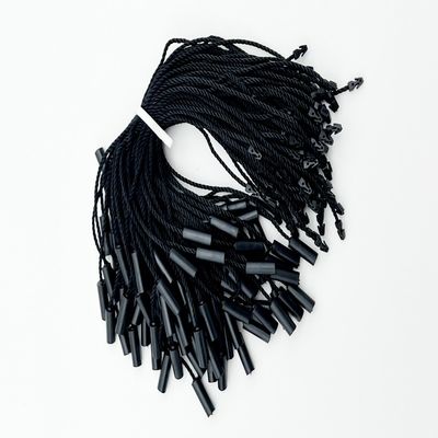 Universal Black Hang Tag String fasteners Logo Free Cylindrical Three Strand Nylon Rope
