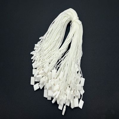 White Hang Nylon Plastic Tag Fastener String Rectangular ODM