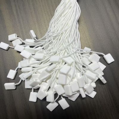 White Hang Nylon Plastic Tag Fastener String Rectangular ODM