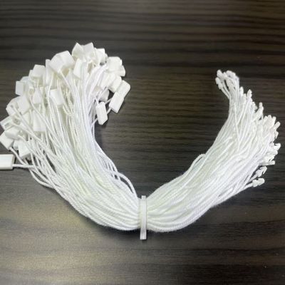 White Hang Nylon Plastic Tag Fastener String Rectangular ODM
