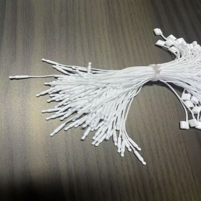 Garment White Polyester Security Loop Plastic Tag Fastener Universal