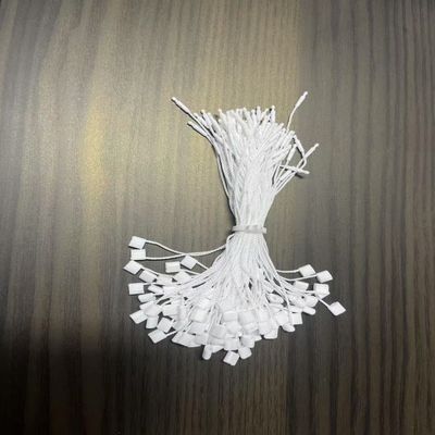 Garment White Polyester Security Loop Plastic Tag Fastener Universal