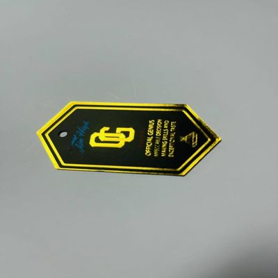 Rectangular Recycled Paper Clothing Hang Tag Waterproof For Gifts