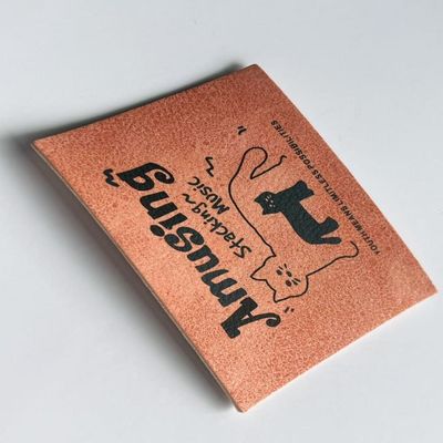 Custom Jeans Leather Label Rectangular Brand Logo For Crochet Items