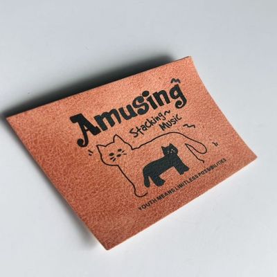 Custom Jeans Leather Label Rectangular Brand Logo For Crochet Items