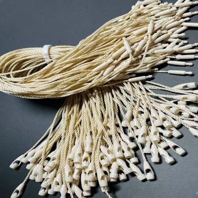 OEM Bulk Braided Nylon Locking Fabric Tag Fasteners Beige