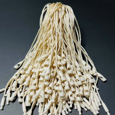 OEM Bulk Braided Nylon Locking Fabric Tag Fasteners Beige