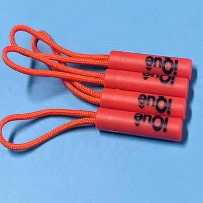 Waterproof Orange Plastic Swing Cord Zipper Puller For Clothes Jumpsuit