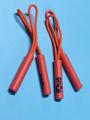 Waterproof Orange Plastic Swing Cord Zipper Puller For Clothes Jumpsuit