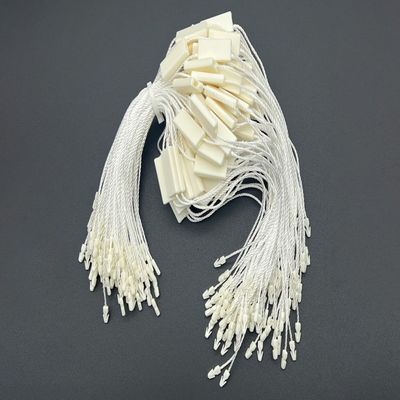 Rectangle Polyester Snap Lock Plastic Tag Fastener White Eco Friendly