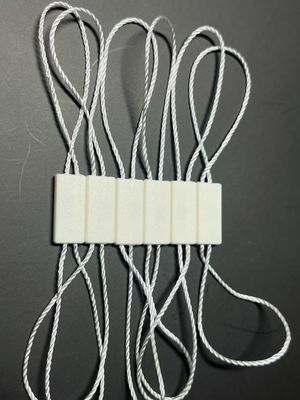 Rectangle Polyester Snap Lock Plastic Tag Fastener White Eco Friendly