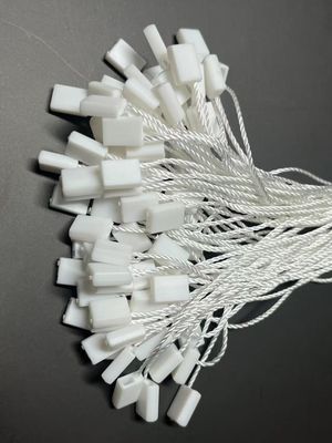 Sustainable Square Locking Plastic Tag Fastener String Seal CMYK For Clothes Custom
