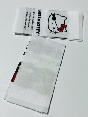Needle Loom Woven Fabric Labels Sew On Name Labels Sticking On Backing OEM