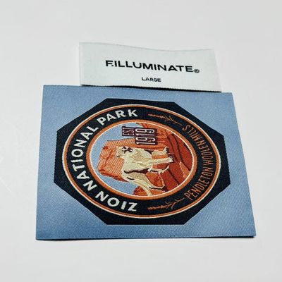 Bulk Garment Woven Clothing Labels Sew On Tags With Ultrasonic Cut