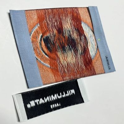 Bulk Garment Woven Clothing Labels Sew On Tags With Ultrasonic Cut