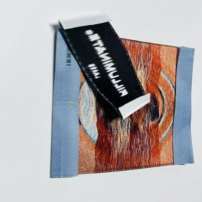 Bulk Garment Woven Clothing Labels Sew On Tags With Ultrasonic Cut