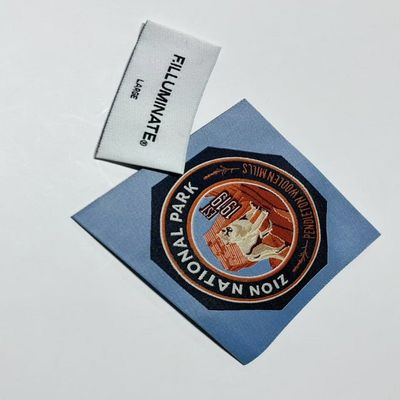 Bulk Garment Woven Clothing Labels Sew On Tags With Ultrasonic Cut