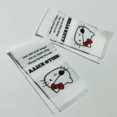 Iron On Woven Clothing Embroidered Name Labels Customized