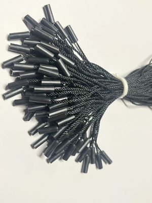 Universal Black Hang Tag String fasteners Logo Free Cylindrical Three Strand Nylon Rope