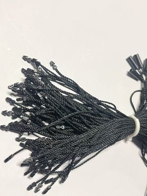 Universal Black Hang Tag String fasteners Logo Free Cylindrical Three Strand Nylon Rope