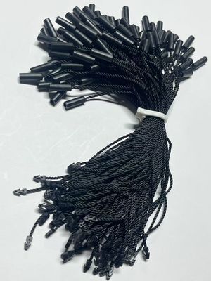 Universal Black Hang Tag String fasteners Logo Free Cylindrical Three Strand Nylon Rope
