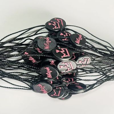 Tailor Made Elastic Knotted Black Hang Tag String Rope Accessories Custom