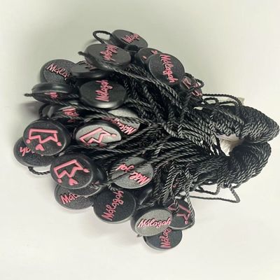 Tailor Made Elastic Knotted Black Hang Tag String Rope Accessories Custom