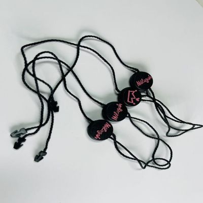Tailor Made Elastic Knotted Black Hang Tag String Rope Accessories Custom