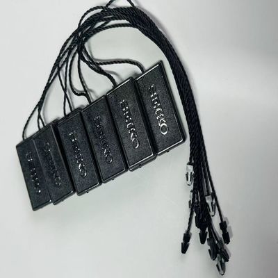 Weatherproof 3 Inch Black Hang Tag String Swing Tag Thread 100Pcs