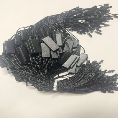 Customized Flexible Swing Black Hang Tag String For Clothing Garment