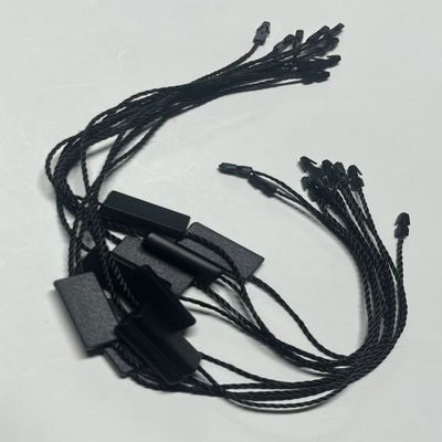 Customized Flexible Swing Black Hang Tag String For Clothing Garment