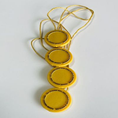 10 Inch Yellow Plastic Tag Fastener Loop Lock Pins Tag For Clothing