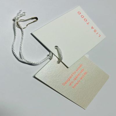 Full Color Sustainable Paper Clothing Jacket Hang Tag Custom