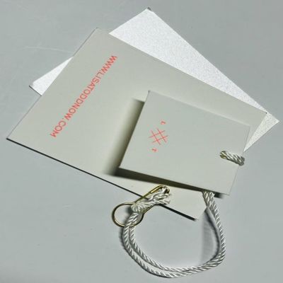 Full Color Sustainable Paper Clothing Jacket Hang Tag Custom