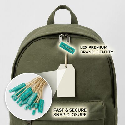 Garment Tagging Plastic Tag Fastener Standard Embossed Technic Suitable for Various Apparel Tagging Applications