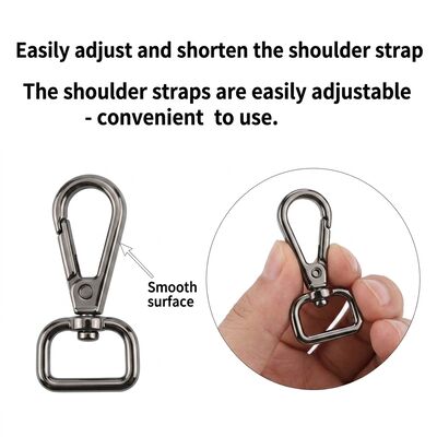 Zipper Closure Bag Making Accessories with Detachable Strap Enabling Custom Bag Creations Combining Style and Convenience