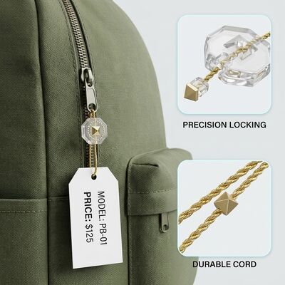 200 Millimeters Rope Length Plastic Tag Fastener Embossed Technic Diameter 0.2 Inches Versatile Durable Tagging Fastener