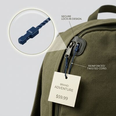 Lightweight Security Loop Plastic Tag Fastener For Retail Shops Dark Blue