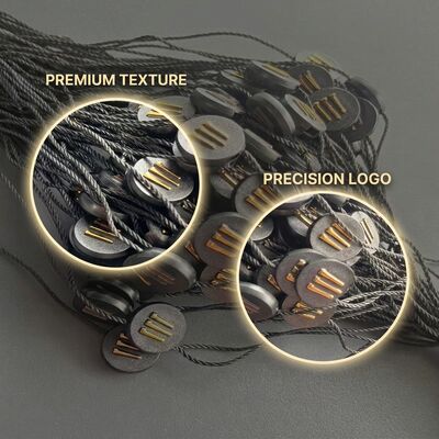 Thickness 0.2mm Black Hang Tag String Rectangle Style Designed for Clothing Tags and Retail Packaging Delivering Strong